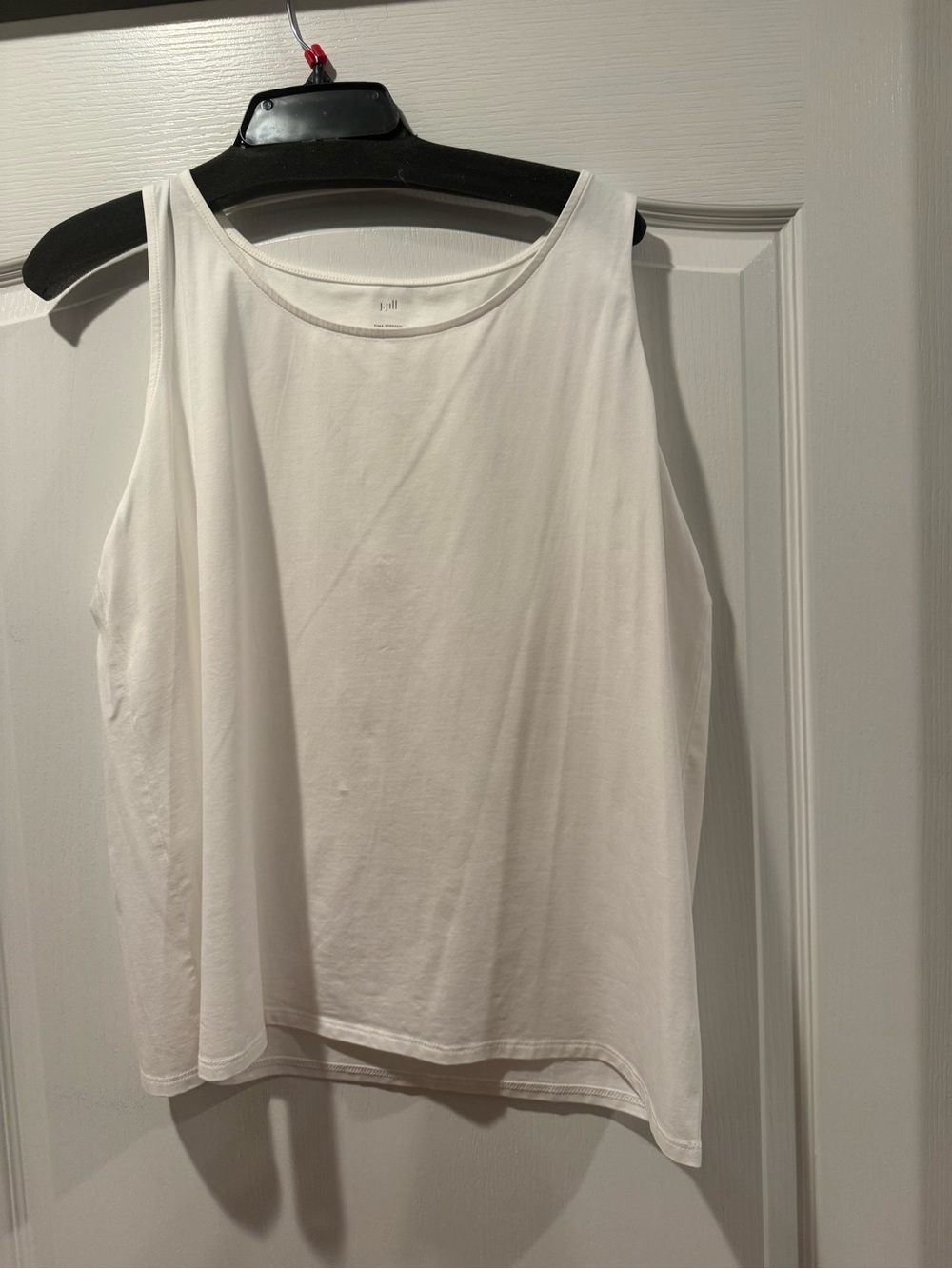 JJill White Women's Sleeveless Tank Top - Classic Scoop Neck